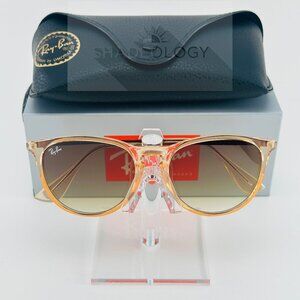 Ray-Ban Sunglasses RB4171 ERIKA 6514/13 Clear Brown Round Frames Brown Lenses